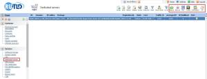 Server management command bar.